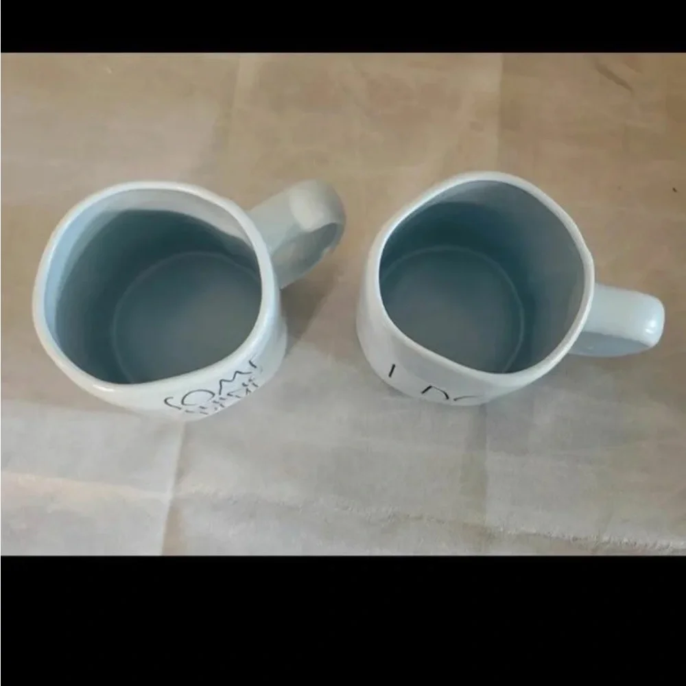 NIB Blue Rae Dunn I DO & SOMETHING BLUE Mugs 2pc Rae Dunn